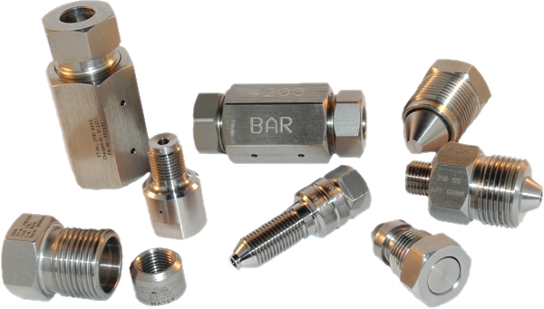 adaptors up to 4200 bar for high pressure waterjet hose and lance and nozzle