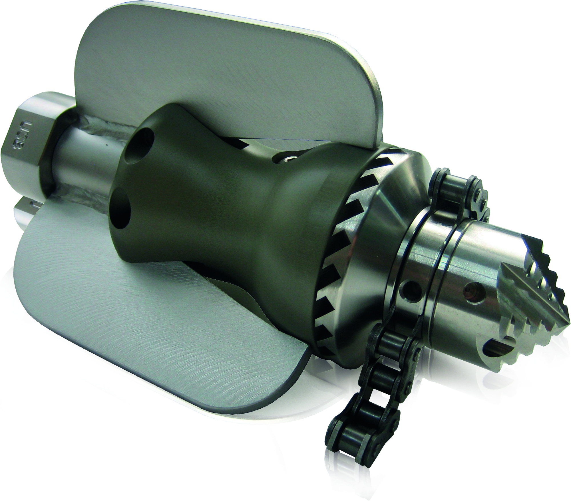 rotaitng waterjet chain cutter nozzle turbo 2 rigid centralizer